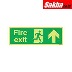 Sitesafe SSF9647560K Fire Exit Arrow Up Photoluminescent Rigid PVC Sign - 450 x 150mm