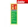 Sitesafe SSF9647660K Dry Powder Fire Extinguisher Photoluminescent Rigid PVC Sign - 90 x 280mm