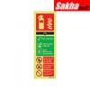 Sitesafe SSF9647670K Carbon Dioxide Fire Extinguisher Photoluminescent Vinyl Sign - 90 x 280mm