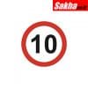 Sitesafe SSF9647721K Max Speed 10mph Post-fix Class 2 Reflective Aluminium Sign - 600 x 600mm