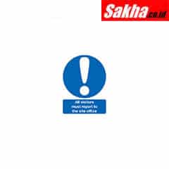 Sitesafe SSF9647780K All Visitors Must Report to Reception Rigid PVC Sign 297 x 420mm