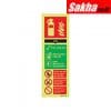 Sitesafe SSF9647789K Carbon Dioxide Fire Extinguisher Photoluminescent Rigid PVC Sign 90 x 280mm