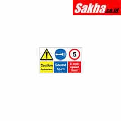 Sitesafe SSF9647793K Pedestrians Rigid PVC Caution Sign 500 x 300mm