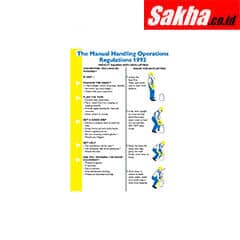 Sitesafe SSF9647897K Manual Handling Regulations 1992 Rigid PVC Wall Guide 420 x 600mm
