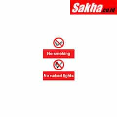 Sitesafe SSF9647914K No Smoking No Naked Lights Rigid PVC Sign - 300 x 400mm