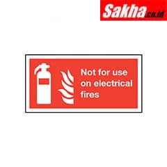 Sitesafe SSF9647917K Not for use on Electrical Fires Rigid PVC Sign - 400 x 200mm