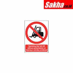Sitesafe SSF9647920K No Thoroughfare Rigid PVC Sign - 297 x 420mm