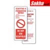 Scafftag SSF9647930K Prohibition Inserts - Pack of 50