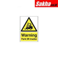 Sitesafe SSF9647985K Fork Lift Trucks Vinyl Warning Sign - 210 x 297mm