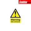 Sitesafe SSF9647987K Site Entrance Rigid PVC Warning Sign - 300 x 400mm