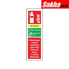 Sitesafe SSF9647989K Wet Chemical Fire Extinguisher Rigid PVC Sign - 100 x 300mm