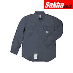 CARHARTT FRS160-DNY MED REG Navy Flame Resistant Collared Shirt Size M