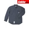 CARHARTT FRS160-DNY LRG TLL Navy Flame Resistant Collared Shirt Size LT