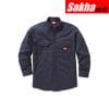 DICKIES FR 283AE70NBSM Navy Flame Resistant Button Down Work Shirt S