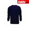 NATIONAL SAFETY APPAREL C54PILSLG Navy Flame Resistant Crewneck Shirt L