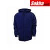 NATIONAL SAFETY APPAREL C21WT05LG Navy Flame Resistant Hooded Sweatshirt L