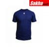 NATIONAL SAFETY APPAREL C52FKSRLG Navy Flame Resistant Crewneck Shirt L