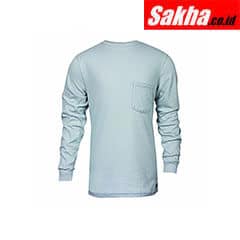 NATIONAL SAFETY APPAREL C54PGLSMD Gray Flame Resistant Crewneck Shirt M