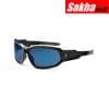 SKULLERZ BY ERGODYNE LOKI Safety Glasses Blue Mirror Black