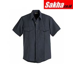 WORKRITE FSF6BK Black Flame-Resistant Collared Shirt Size 38