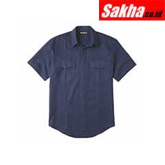 WORKRITE FIRE FSM2NV SERVICE Navy Blue Flame-Resistant Uniform Shirt Size 38 in
