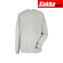 BULWARK SET2GY RG M Flame-Resistant Crewneck Shirt