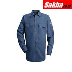 BULWARK SLW2NV LN L Flame-Resistant Collared Shirt