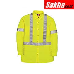BIG BILL 148BDTY7-2XLT-YEL Flame-Resistant Collared Shirt