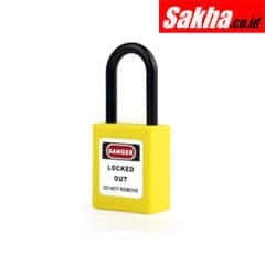ONEBIZ OB 14-BDG12UDKD1K Compact Safety Electrical Padlock Yellow Thermoplast