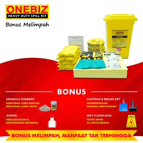 ONEBIZ CHEMICAL SPILL KIT 90 Liter SPILL KIT OB 14-CSK90L / 24 Gallon