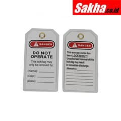 ONEBIZ OB 14-BDP02W Tags Do Not Operate Safety Tag Made from PVC