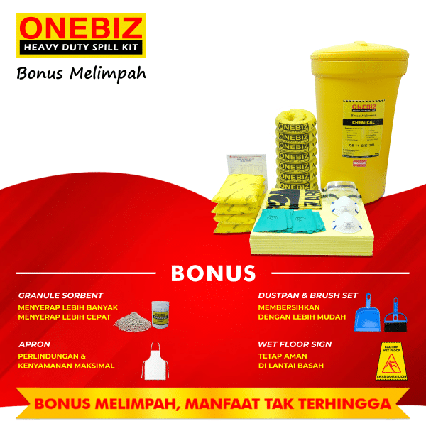 ONEBIZ SPILL KIT OB 14-CSK120L CHEMICAL SPILL KIT 120 Liter / 32 Gallon