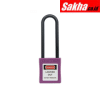ONEBIZ Long Nylon Shackle Ultrasonic Safety Padlock Purple OB 14-BDG38UDKD 6D×76Hmm