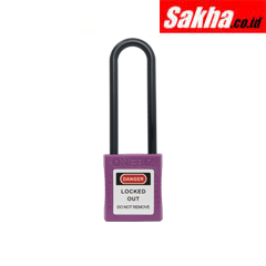 ONEBIZ Long Nylon Shackle Ultrasonic Safety Padlock Purple OB 14-BDG38UDKD 6D×76Hmm