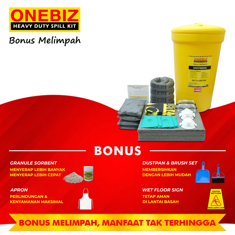 ONEBIZ UNIVERSAL SPILL KIT 100 Liter SPILL KIT OB 14-USK100L / 27 Gallon