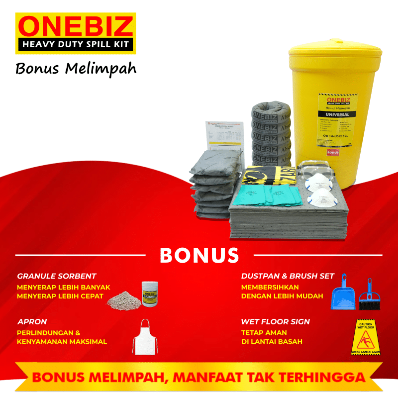 ONEBIZ UNIVERSAL SPILL KIT 150 Liter SPILL KIT OB 14-USK150L / 40 Gallon