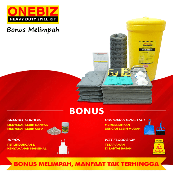 ONEBIZ UNIVERSAL SPILL KIT 200 Liter SPILL KIT OB 14-USK200L / 53 Gallon